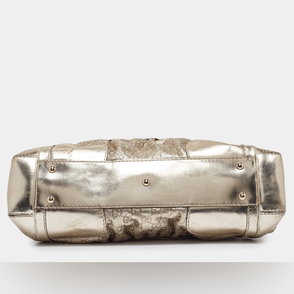 GUCCI Gold Guccissima Leather LargeQueen Satchel. STUNNING! - Picture 5 of 12